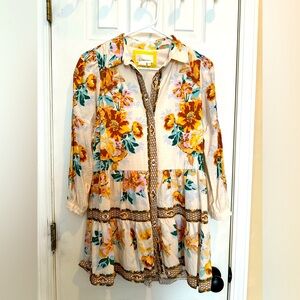 Anthropologie Mini Dress in Floral Print